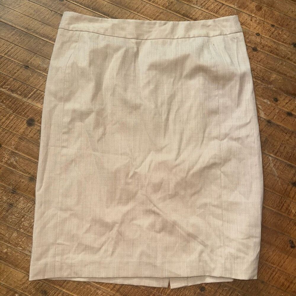 Banana Republic wool blend size 10 tan career pencil skirt